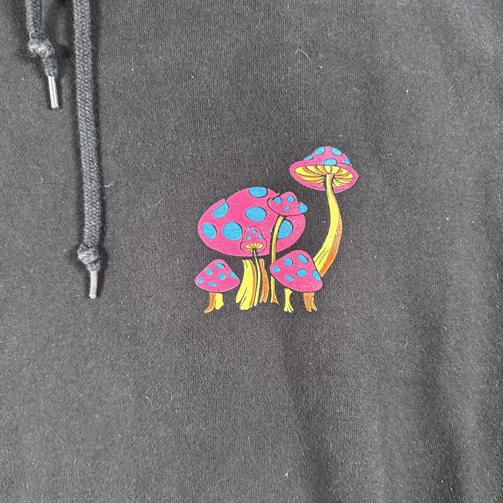 ALAB‎ Hoodie Mens Small Psychedelic Mushroom Wizard Graphic Pullover Sweatshirt